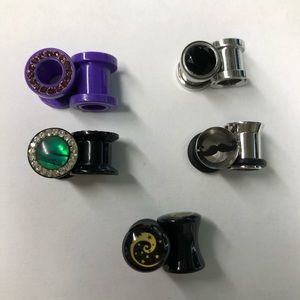 Acrylic and Metal 0g Plugs